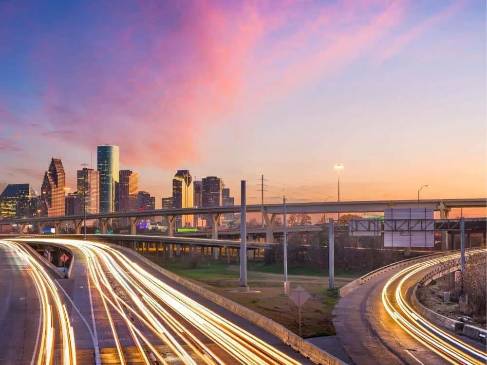 Houston Texas highway timelapse