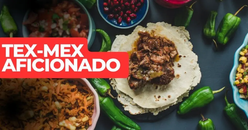 Tex-Mex cuisine: Tortillas with meat, peppers, pomegranate seeds, and other Tex-Mex ingredients.