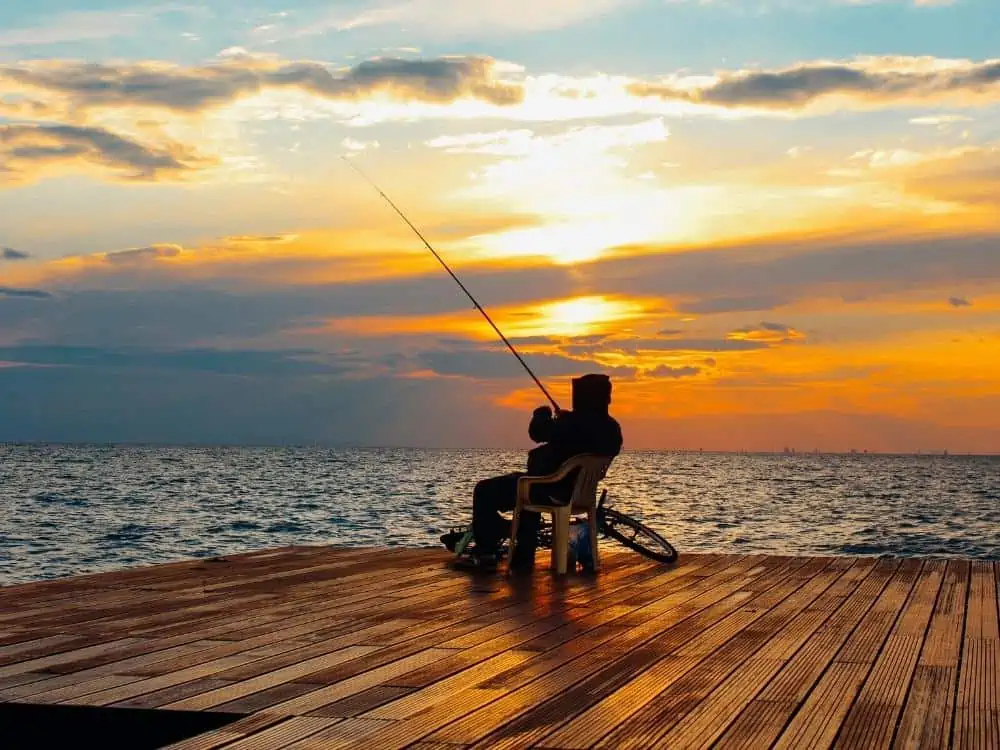 Fishing On A Deck In Texas