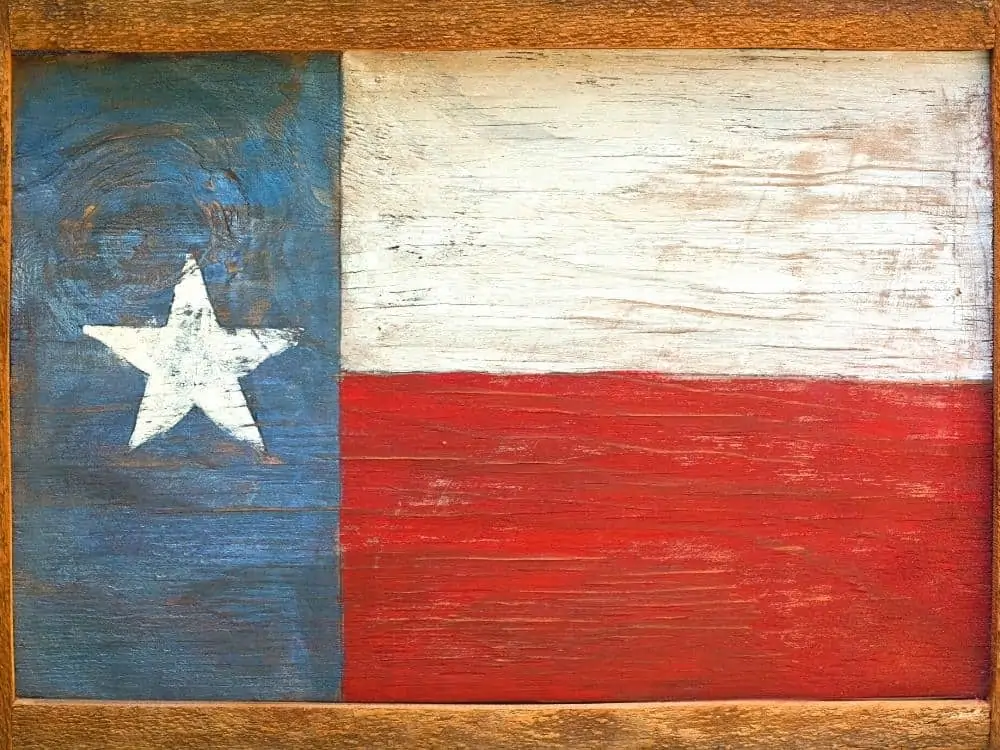 Lone Star Flag Painted on Wood