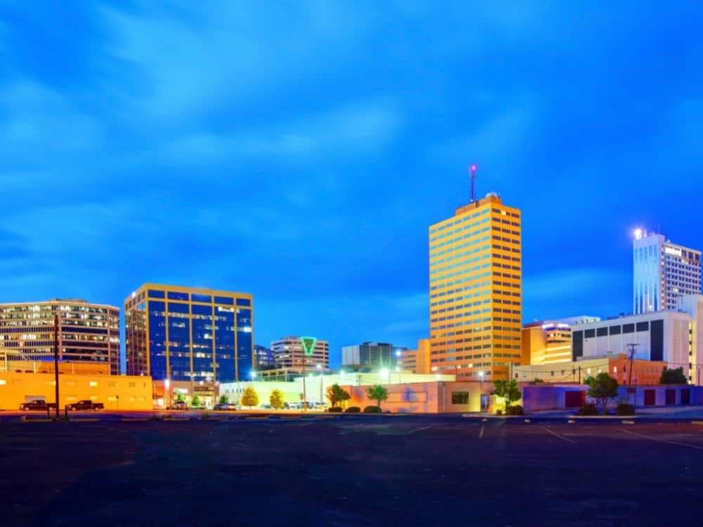 Midlands Texas Evening City view