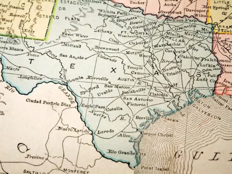 Old Map of Texas