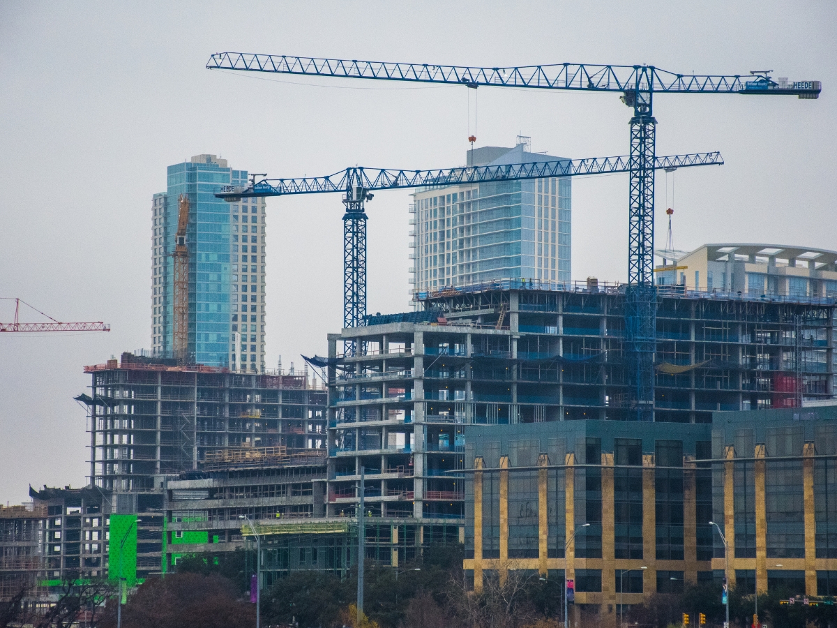 Cranes construction austin texas growing progress capital city - Texas View