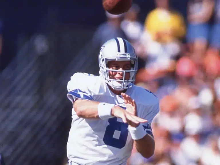 Dallas Cowboys quarterback Troy Aikman in NFL Action during the 1990s - Texas View