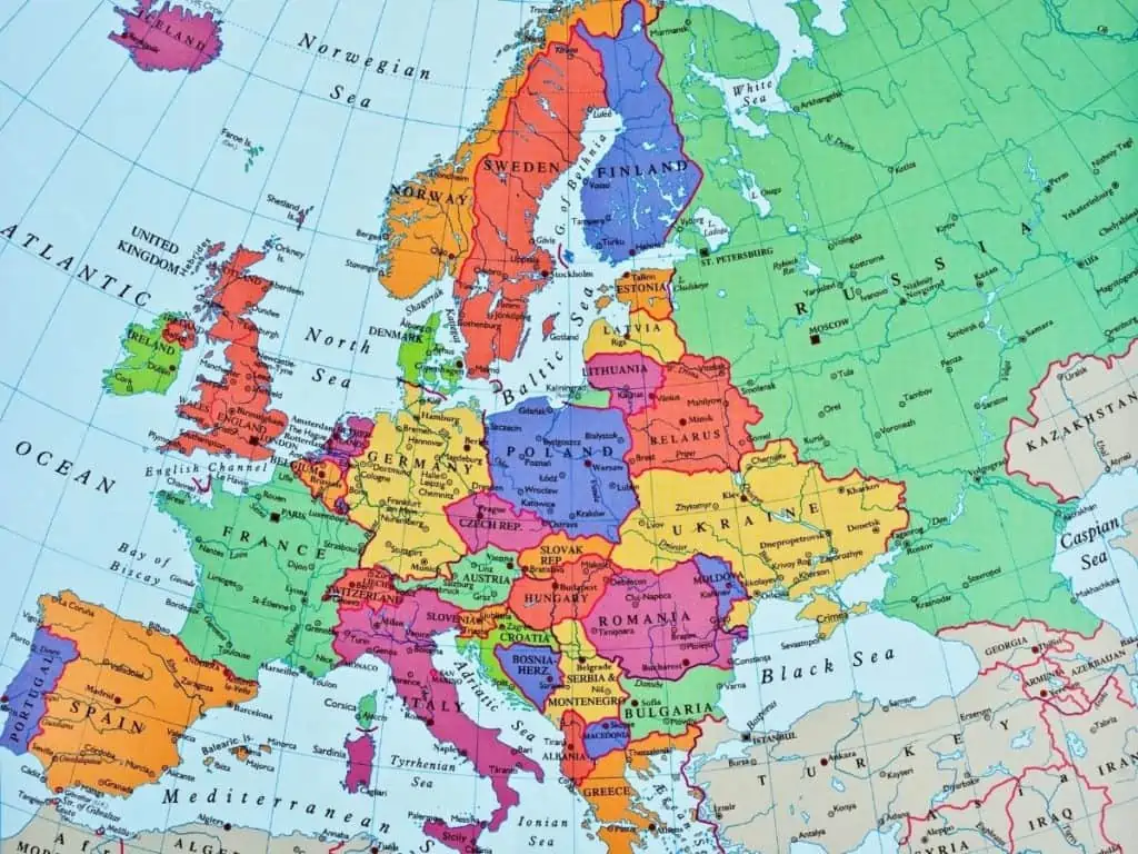 Map of Europe - Texas News, Places, Food, Recreation, and Life.