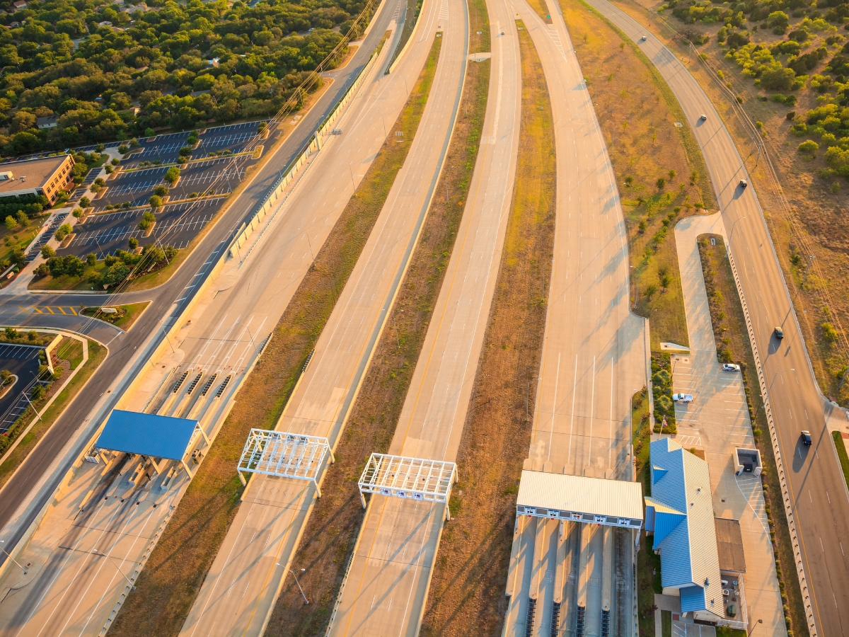 toll road highway near Austin Texas aerial view - Texas View