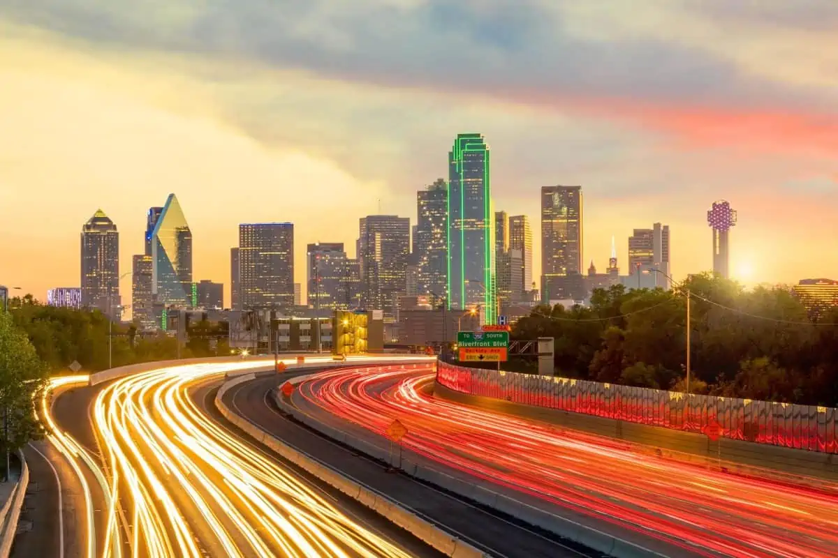 Dallas downtown skyline at twilight Texas - Texas View