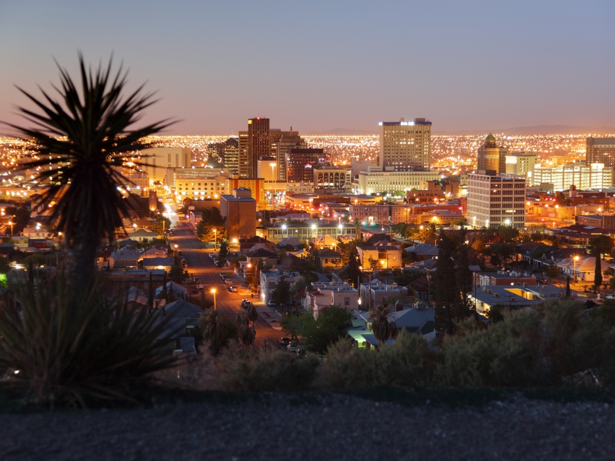 El Paso skyline at night - Texas View