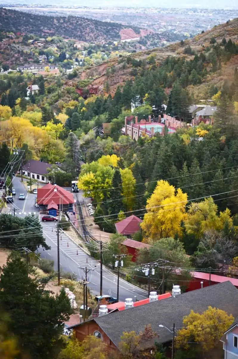 Part of Manitou Springs Colorado Bird View. The City of Manitou Springs is a Home Rule Municipality Located in El Paso County Colorado United States. - Texas View