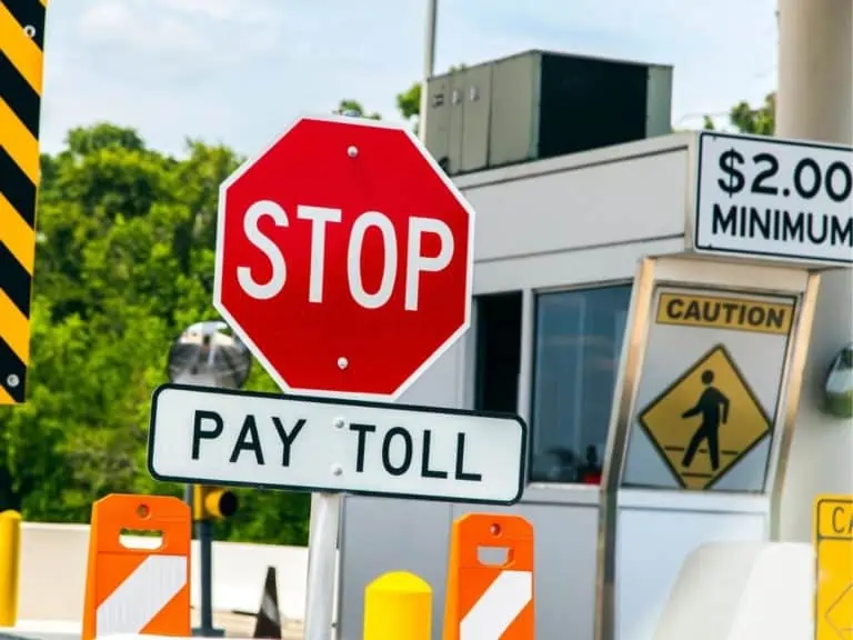 Toll Road sign at a toll bridge in Texas - Texas View