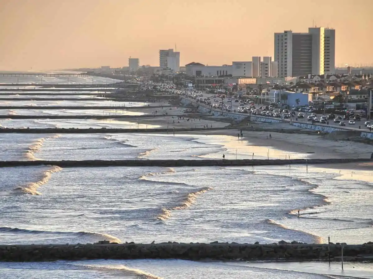 Galveston skyline and beach - Texas View