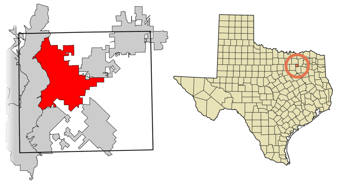 Incorporated areas in Rockwall County Texas. Rockwall is highlighted in red. - Texas View