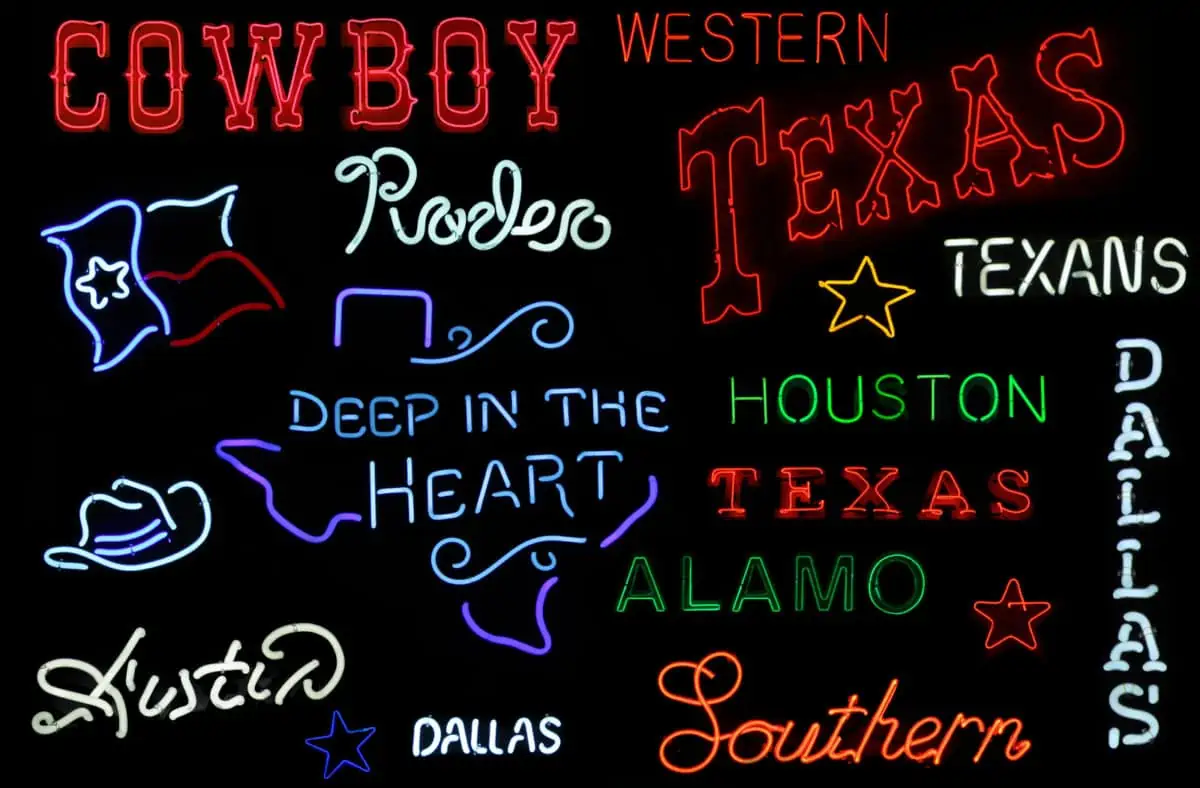 Neon Texas Sign Photo Composite. - Texas News, Places, Food, Recreation, And Life.