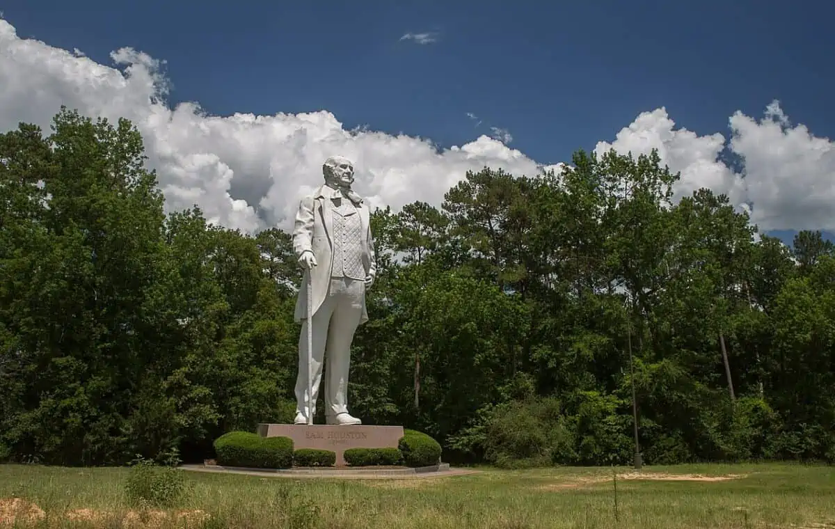 Sam Houston statue Huntsville - Texas View