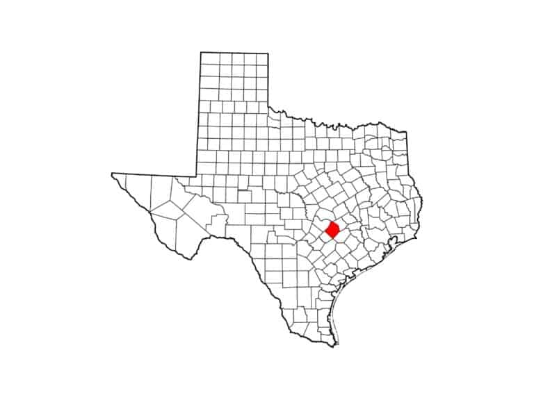 Rosanky Texas County Map - Texas View