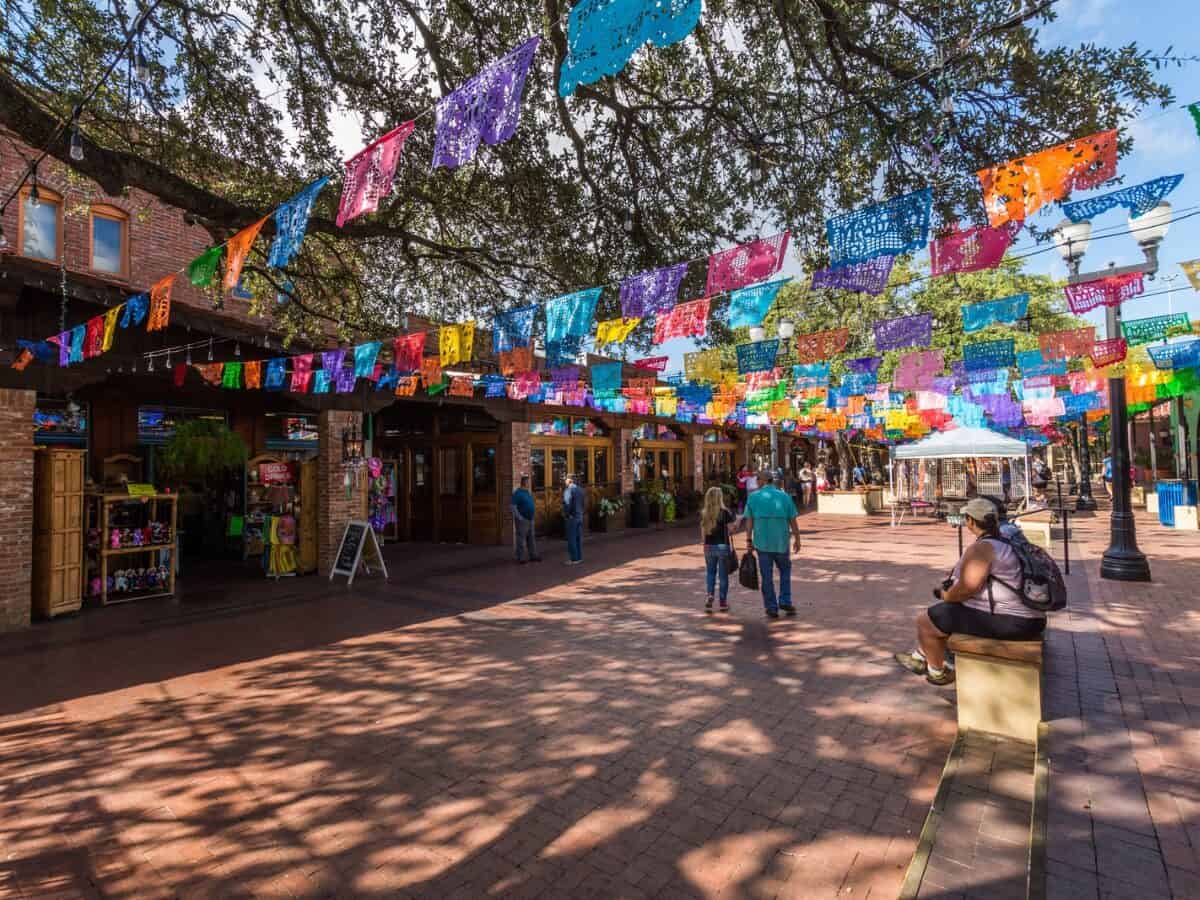 Historic Market Square Mexican Shopping Center tourist destination in San Antonio Texas. - Texas View