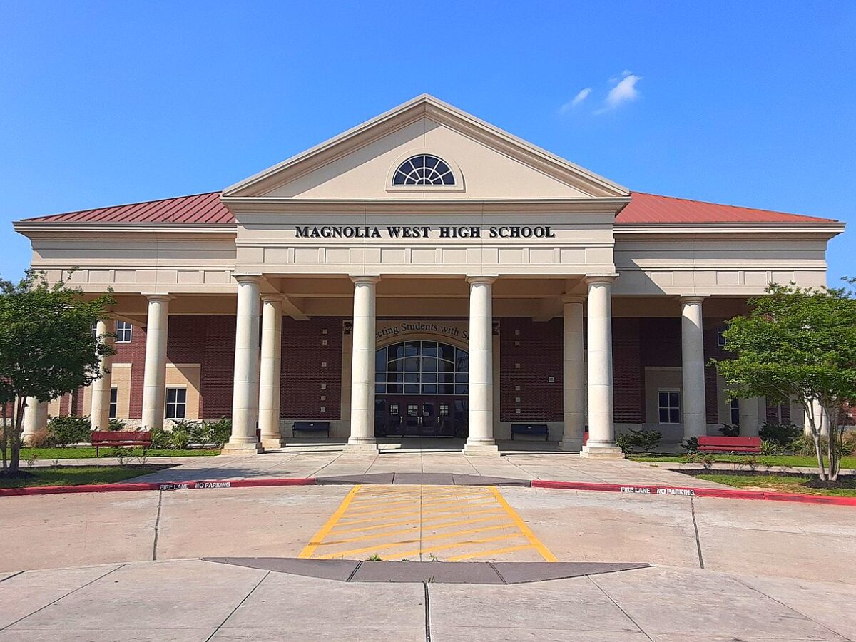 Magnolia West High School Magnolia Independent School District. Located in unincorporated Montgomery County near Magnolia Texas. - Texas View