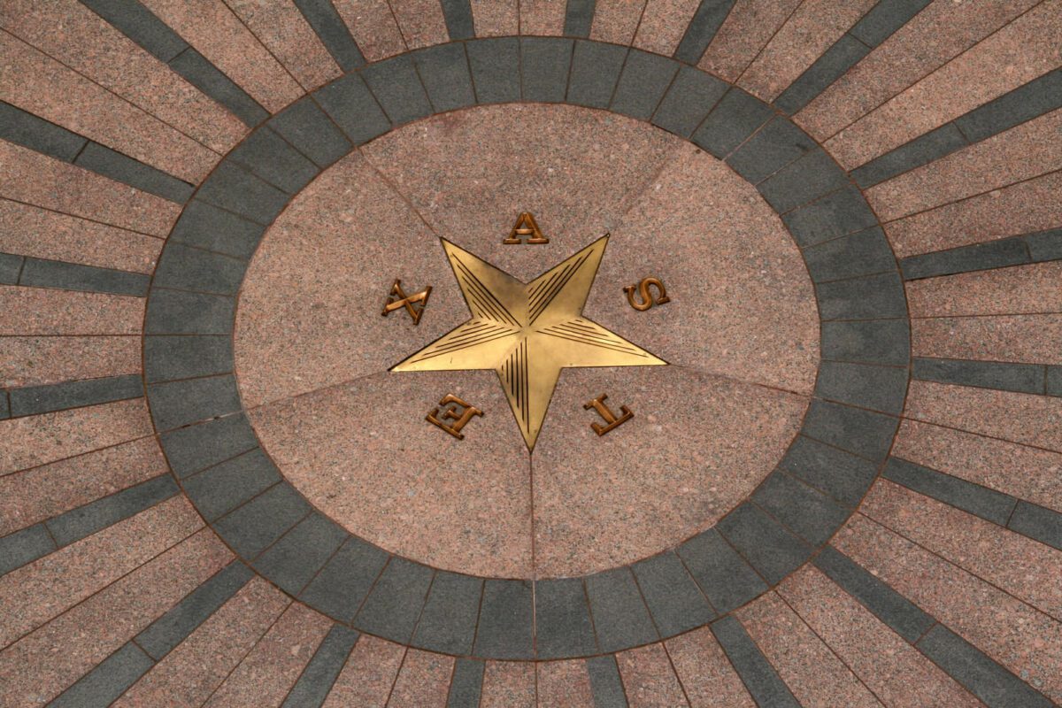 Texas Star at The State Capitol Building in downtown Austin Texas. - Texas View