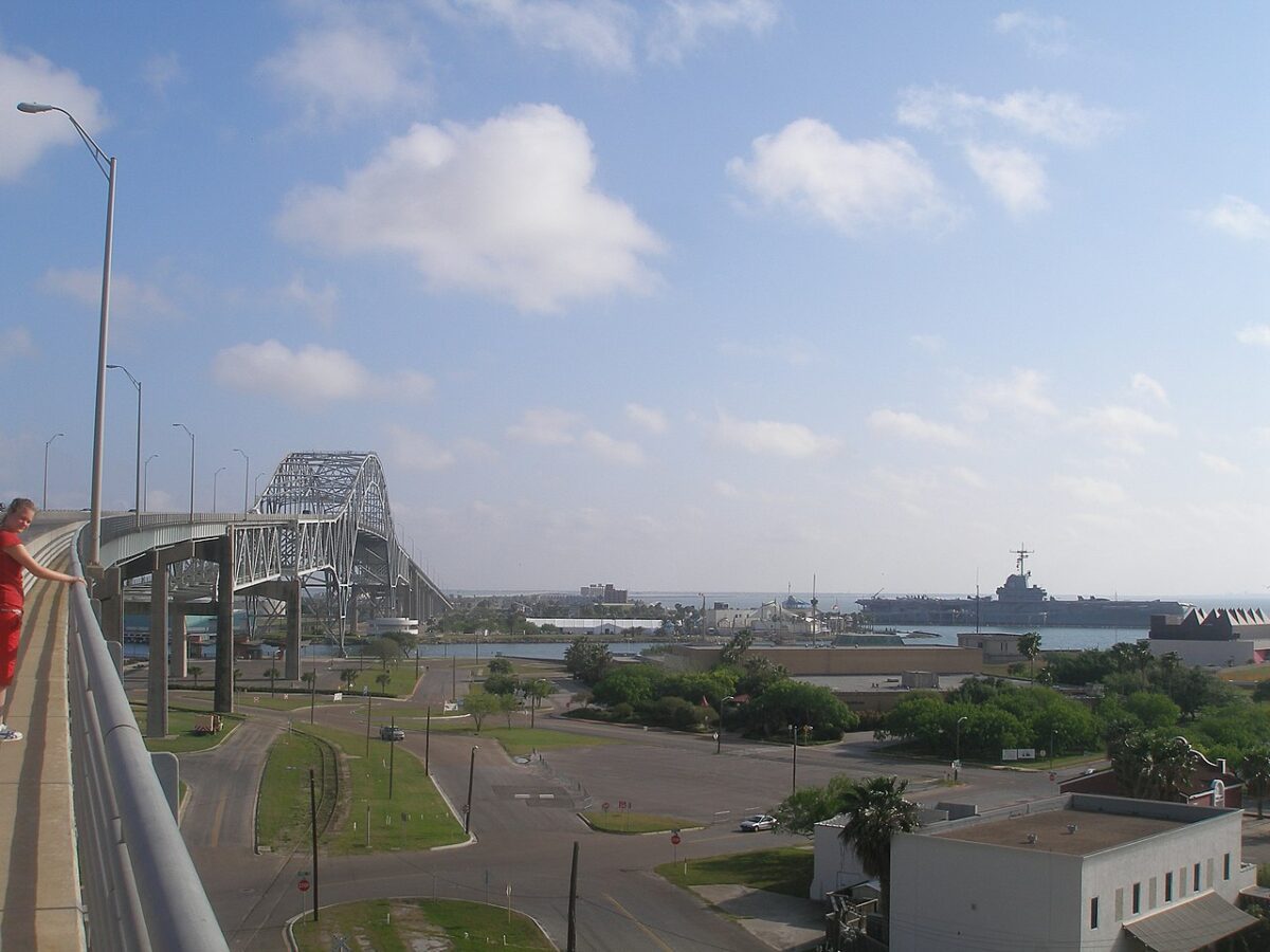 View from bridge Corpus Christi Texas. - Texas View