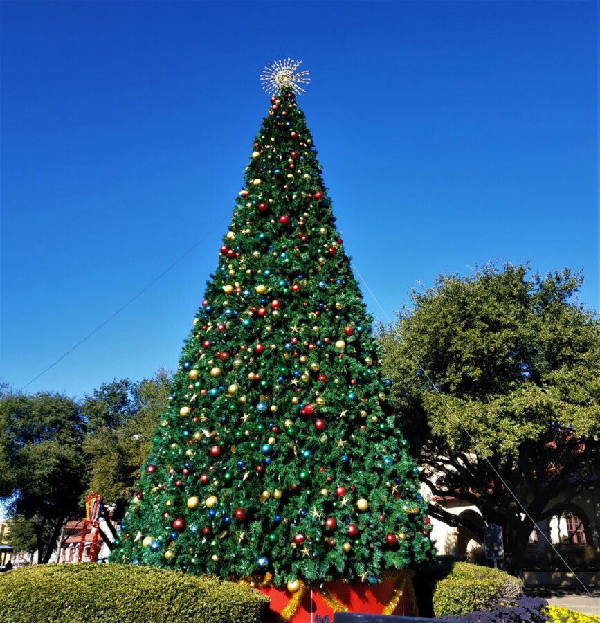 Beautiful christmas tree in the Fort Worth Stockyards Texas - Texas View