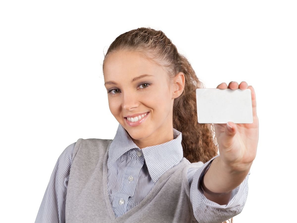 Young woman showing her ID - Texas View