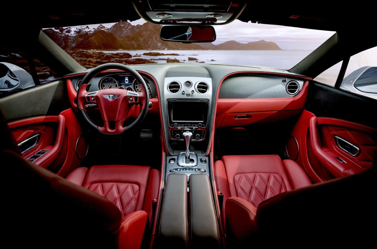 Car with red interior