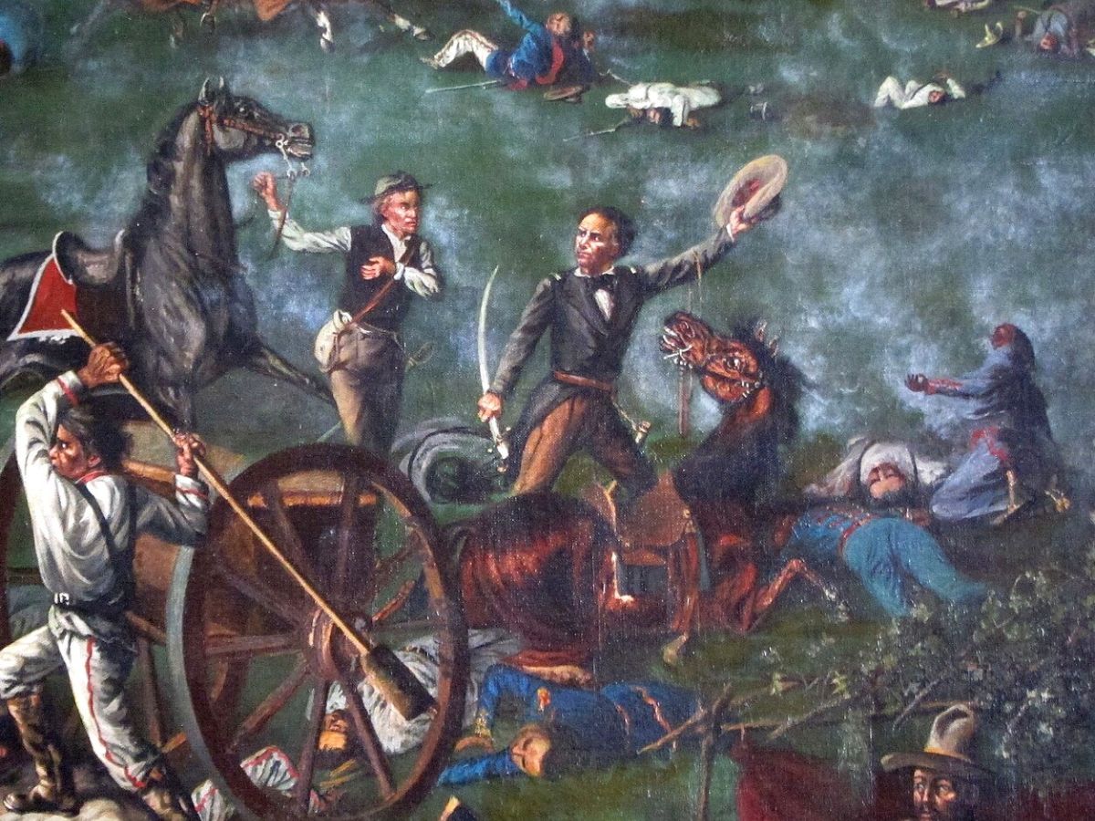 Detail from painting that hangs in the Texas State Capitol building. Photograph by J. Williams July 12 2003 - Texas View
