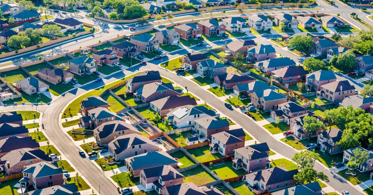 San AntonioTexas housing development neighborhood suburbs aerial view - Texas View