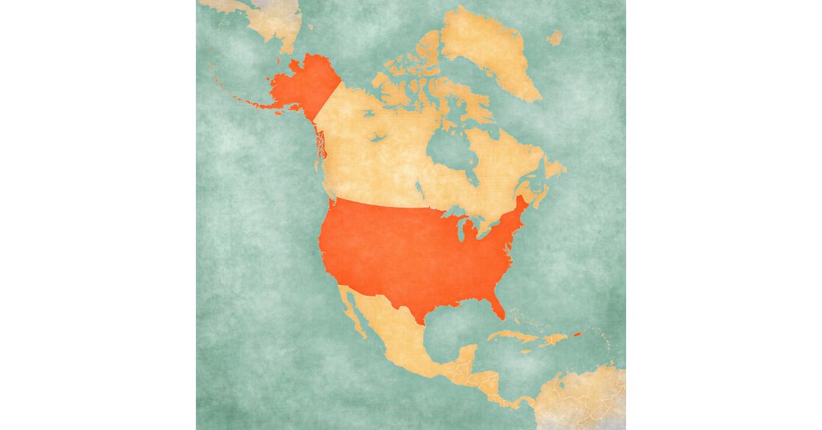 north America map - Texas View