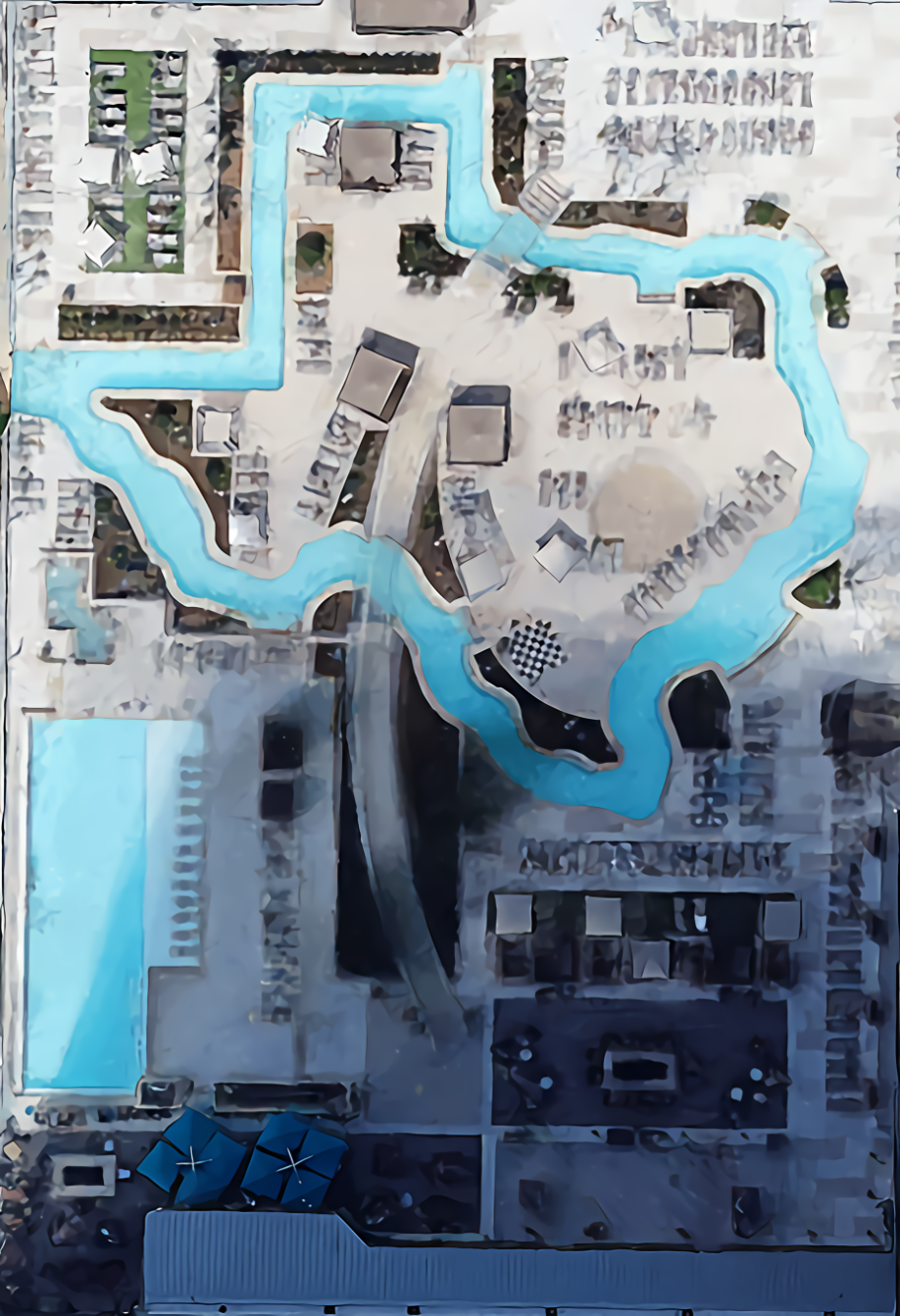 Texas Shaped Lazy River at Marriott Marquis Houston - Texas View